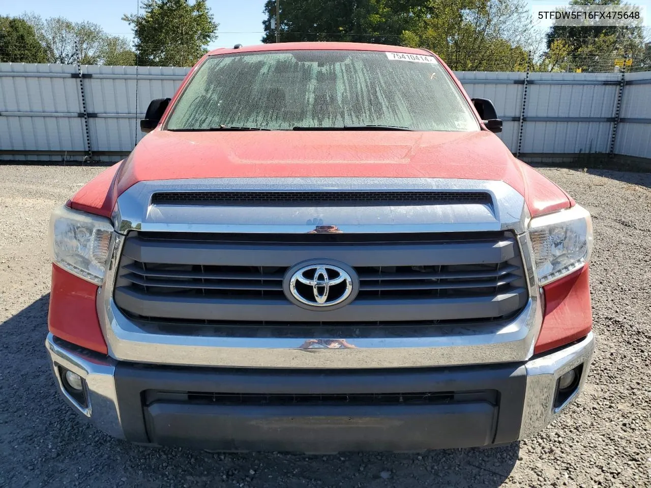 2015 Toyota Tundra Crewmax Sr5 VIN: 5TFDW5F16FX475648 Lot: 75410414