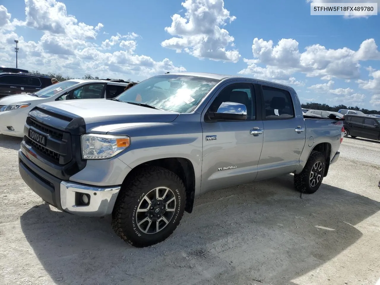 2015 Toyota Tundra Crewmax Limited VIN: 5TFHW5F18FX489780 Lot: 76963274