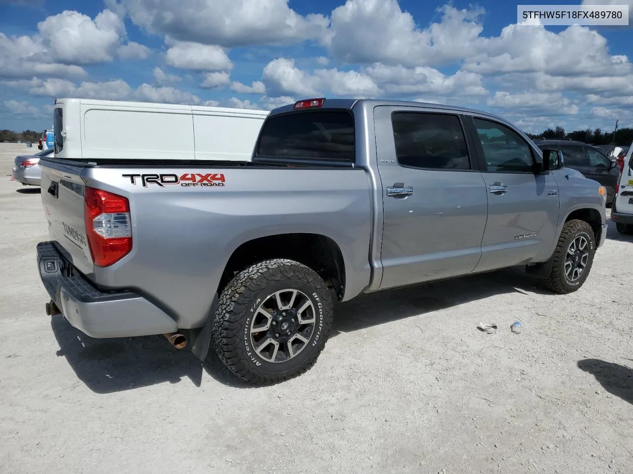 2015 Toyota Tundra Crewmax Limited VIN: 5TFHW5F18FX489780 Lot: 76963274