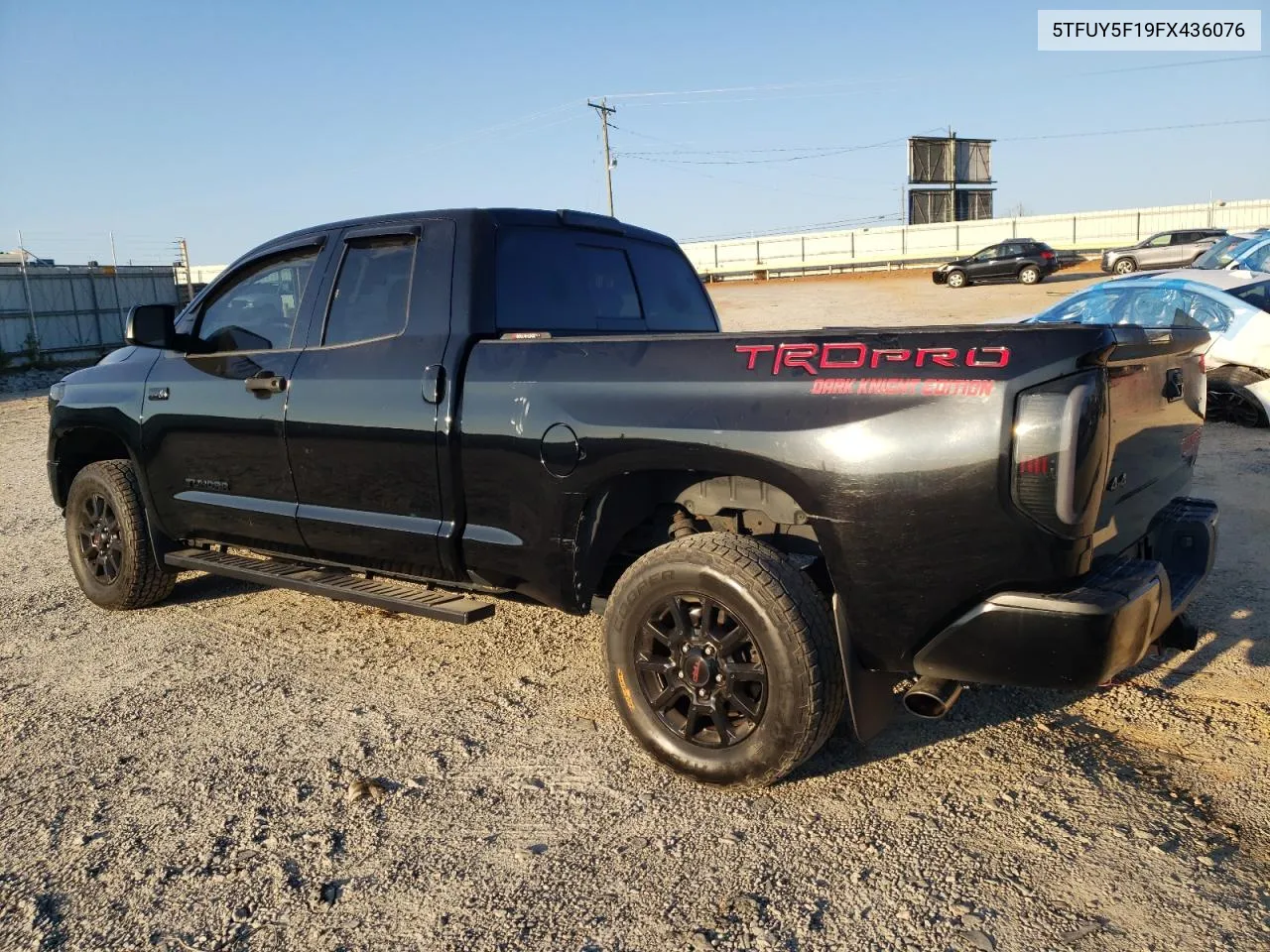 2015 Toyota Tundra Double Cab Sr VIN: 5TFUY5F19FX436076 Lot: 77446394