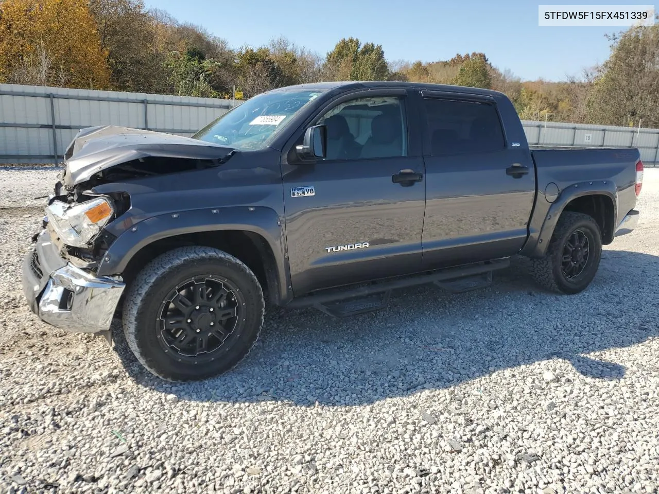 2015 Toyota Tundra Crewmax Sr5 VIN: 5TFDW5F15FX451339 Lot: 77655984