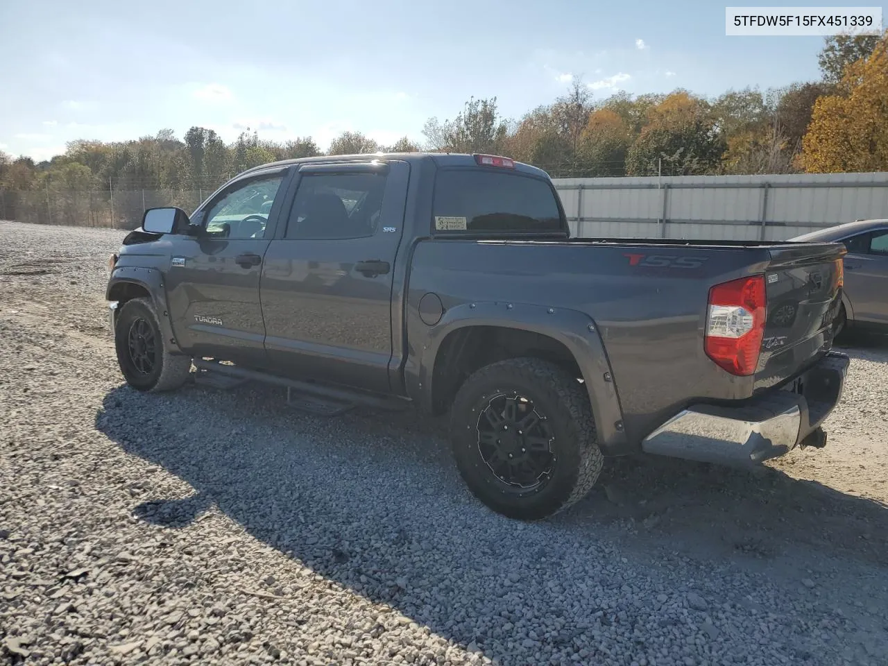 2015 Toyota Tundra Crewmax Sr5 VIN: 5TFDW5F15FX451339 Lot: 77655984