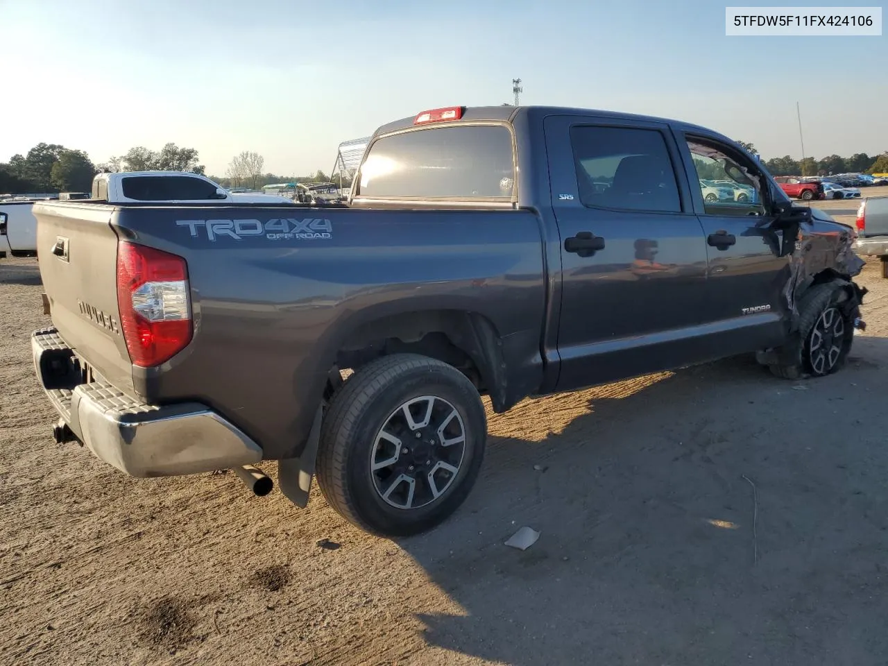 2015 Toyota Tundra Crewmax Sr5 VIN: 5TFDW5F11FX424106 Lot: 77792494