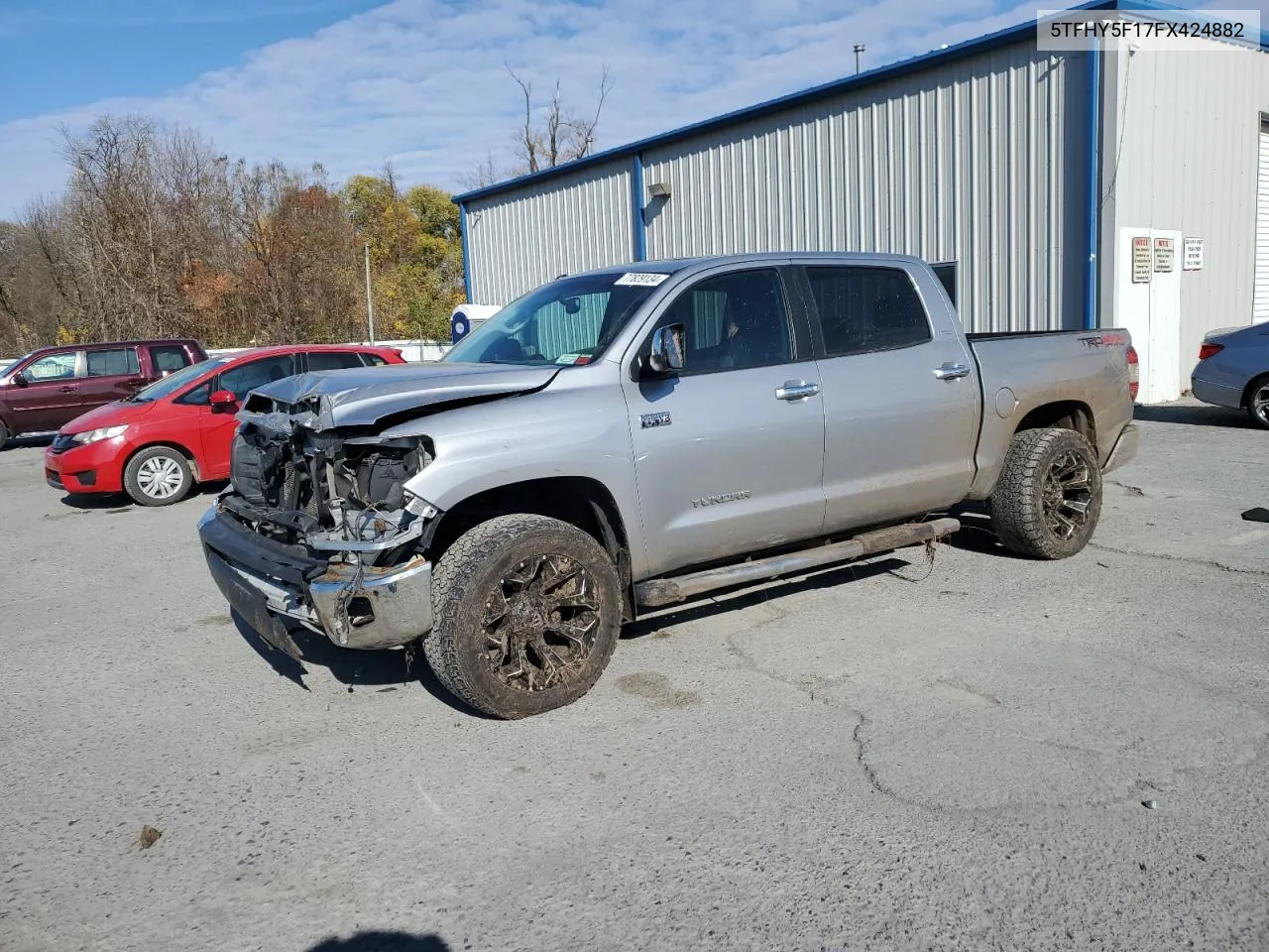 2015 Toyota Tundra Crewmax Limited VIN: 5TFHY5F17FX424882 Lot: 77829134