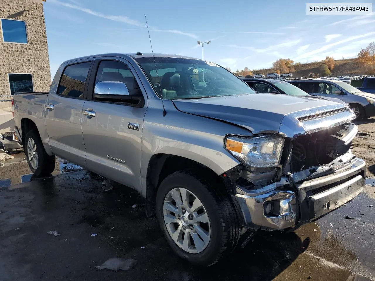 2015 Toyota Tundra Crewmax Limited VIN: 5TFHW5F17FX484943 Lot: 78307444