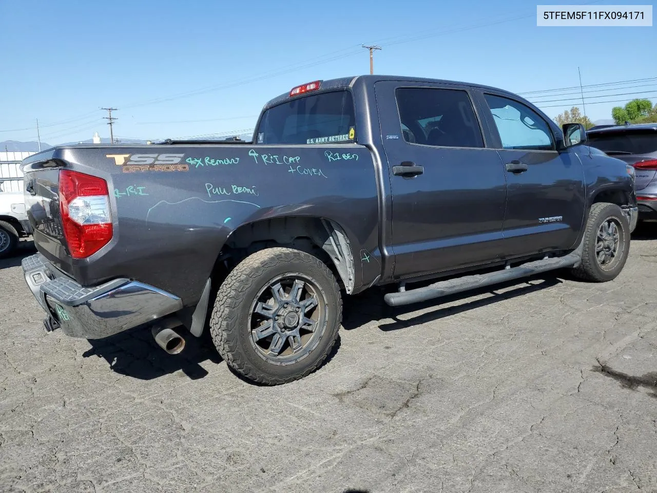 2015 Toyota Tundra Crewmax Sr5 VIN: 5TFEM5F11FX094171 Lot: 78538994