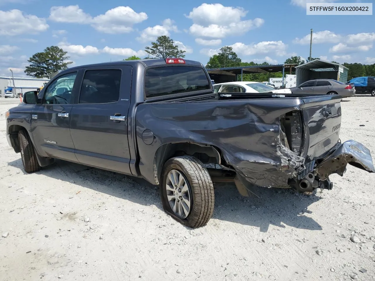 2016 Toyota Tundra Crewmax Limited VIN: 5TFFW5F16GX200422 Lot: 55830524