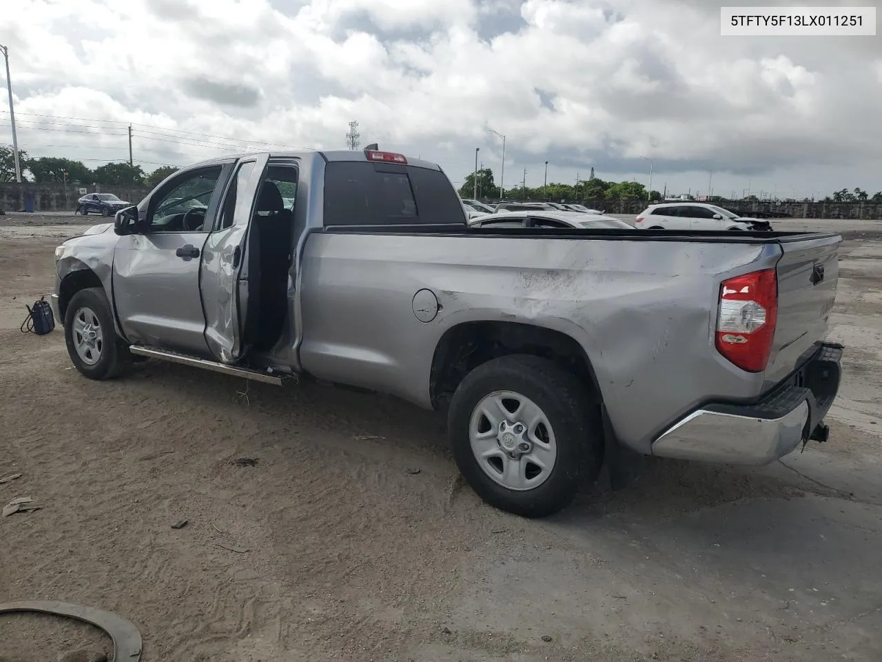 2016 Toyota Tundra Double Cab Sr VIN: 5TFTY5F13LX011251 Lot: 66074244