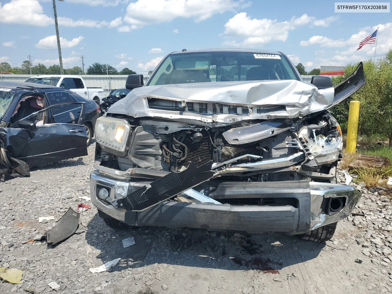 2016 Toyota Tundra Double Cab Sr VIN: 5TFRW5F17GX203858 Lot: 67694564