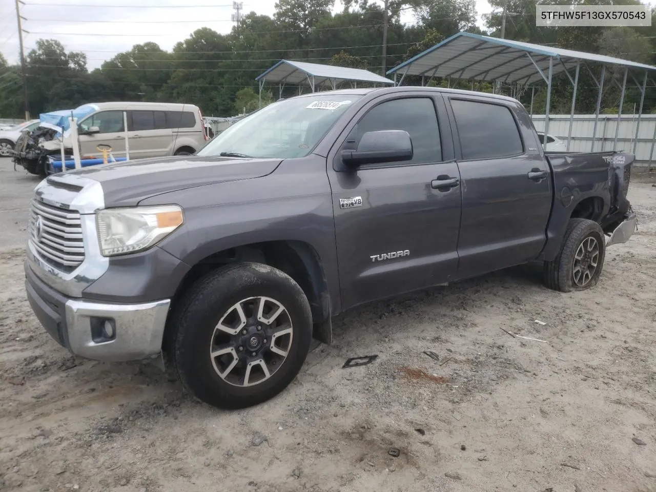 2016 Toyota Tundra Crewmax Limited VIN: 5TFHW5F13GX570543 Lot: 68526514