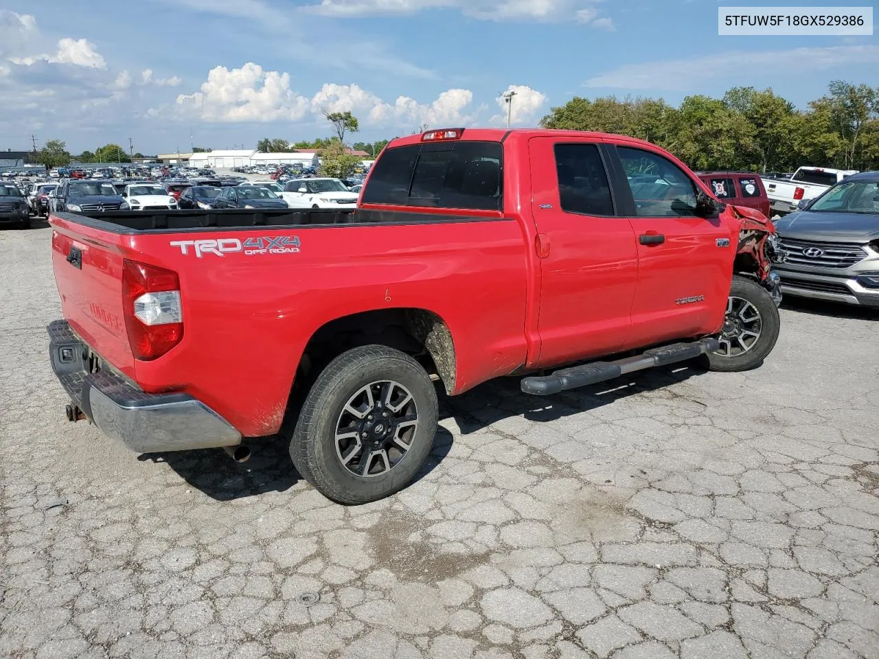 2016 Toyota Tundra Double Cab Sr VIN: 5TFUW5F18GX529386 Lot: 69933034