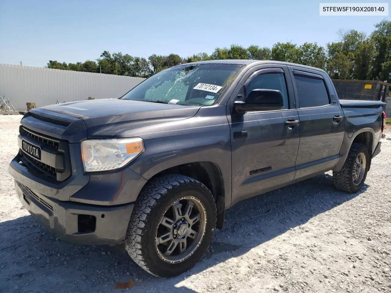 2016 Toyota Tundra Crewmax Sr5 VIN: 5TFEW5F19GX208140 Lot: 70712134