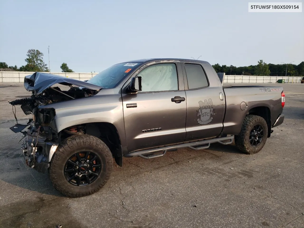 2016 Toyota Tundra Double Cab Sr VIN: 5TFUW5F18GX509154 Lot: 70853334