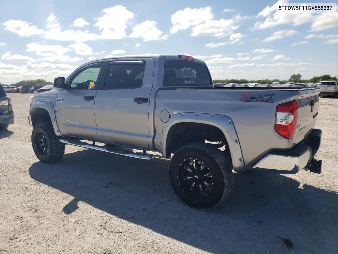 2016 Toyota Tundra Crewmax Sr5 VIN: 5TFDW5F11GX558387 Lot: 71107224