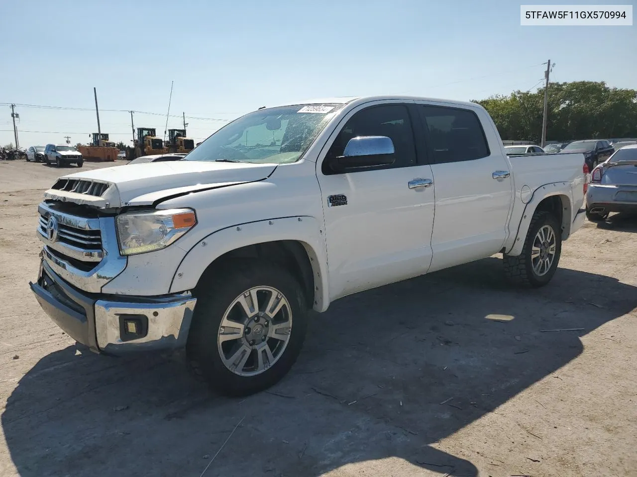 2016 Toyota Tundra Crewmax 1794 VIN: 5TFAW5F11GX570994 Lot: 71259634