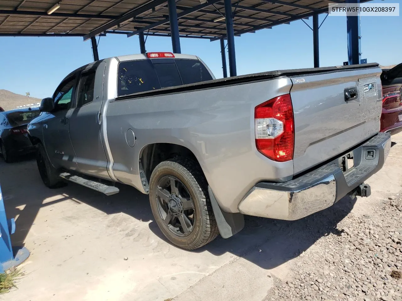 2016 Toyota Tundra Double Cab Sr VIN: 5TFRW5F10GX208397 Lot: 71502814