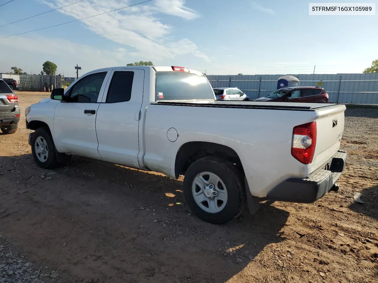 2016 Toyota Tundra Double Cab Sr VIN: 5TFRM5F16GX105989 Lot: 71895424