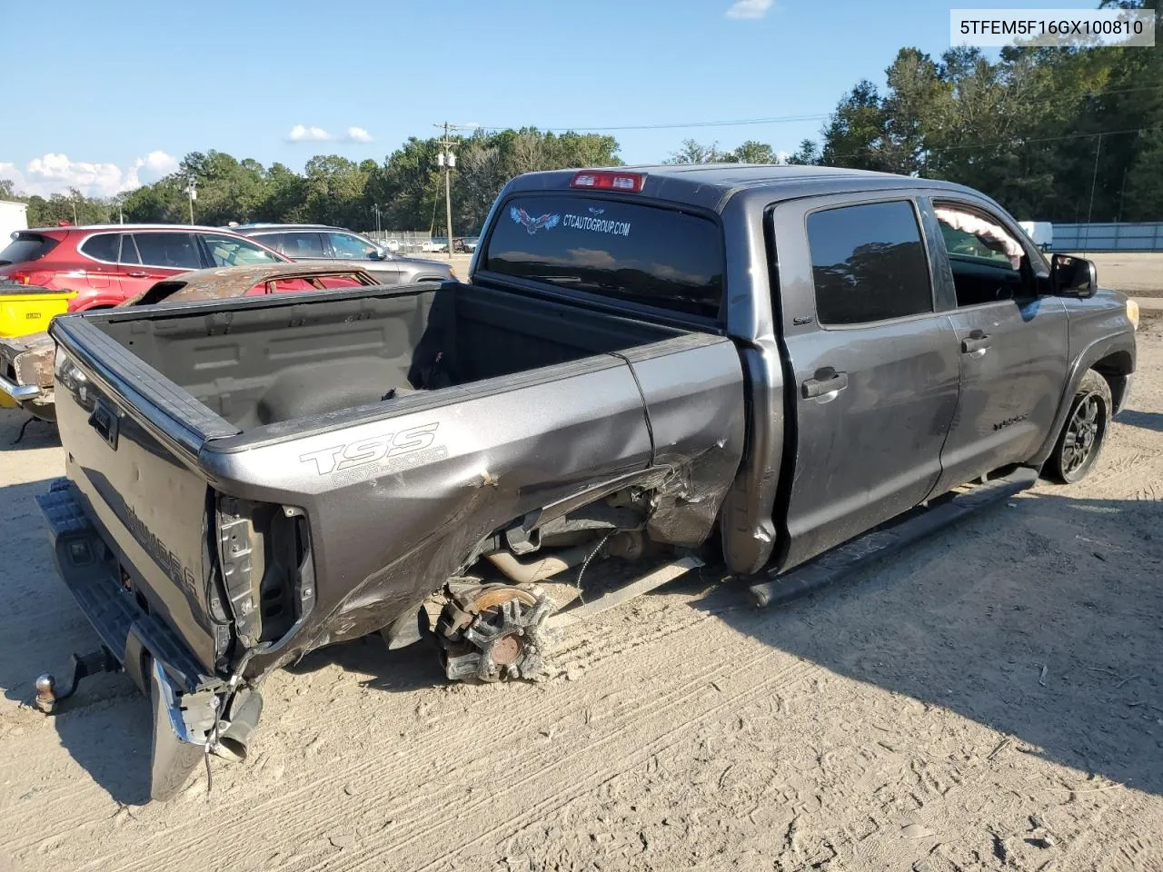 2016 Toyota Tundra Crewmax Sr5 VIN: 5TFEM5F16GX100810 Lot: 72078944