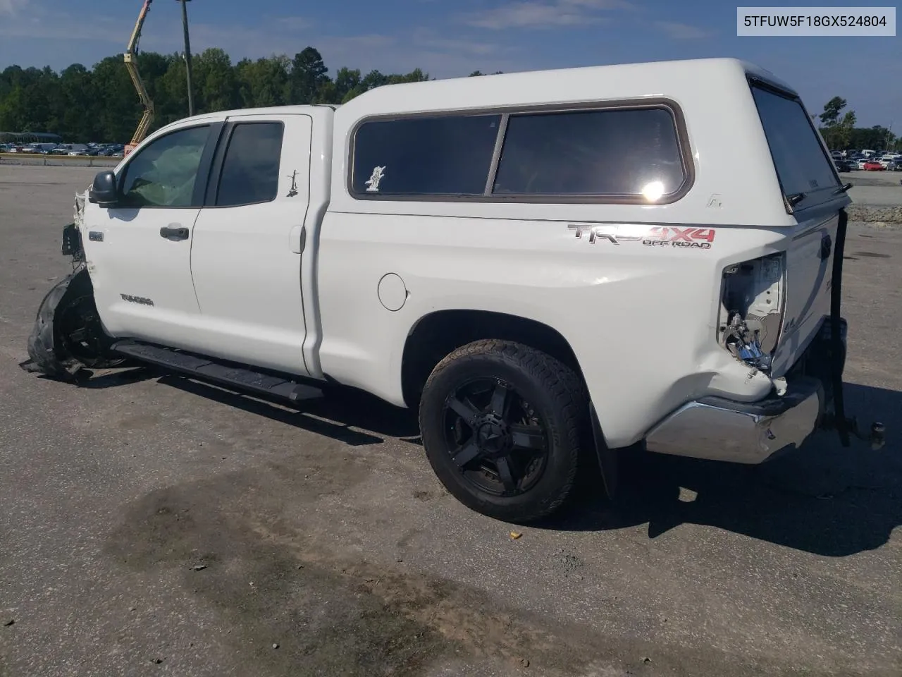 5TFUW5F18GX524804 2016 Toyota Tundra Double Cab Sr