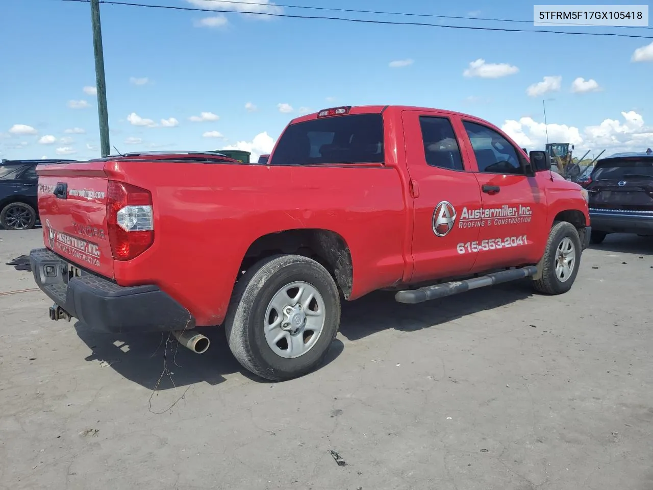 5TFRM5F17GX105418 2016 Toyota Tundra Double Cab Sr