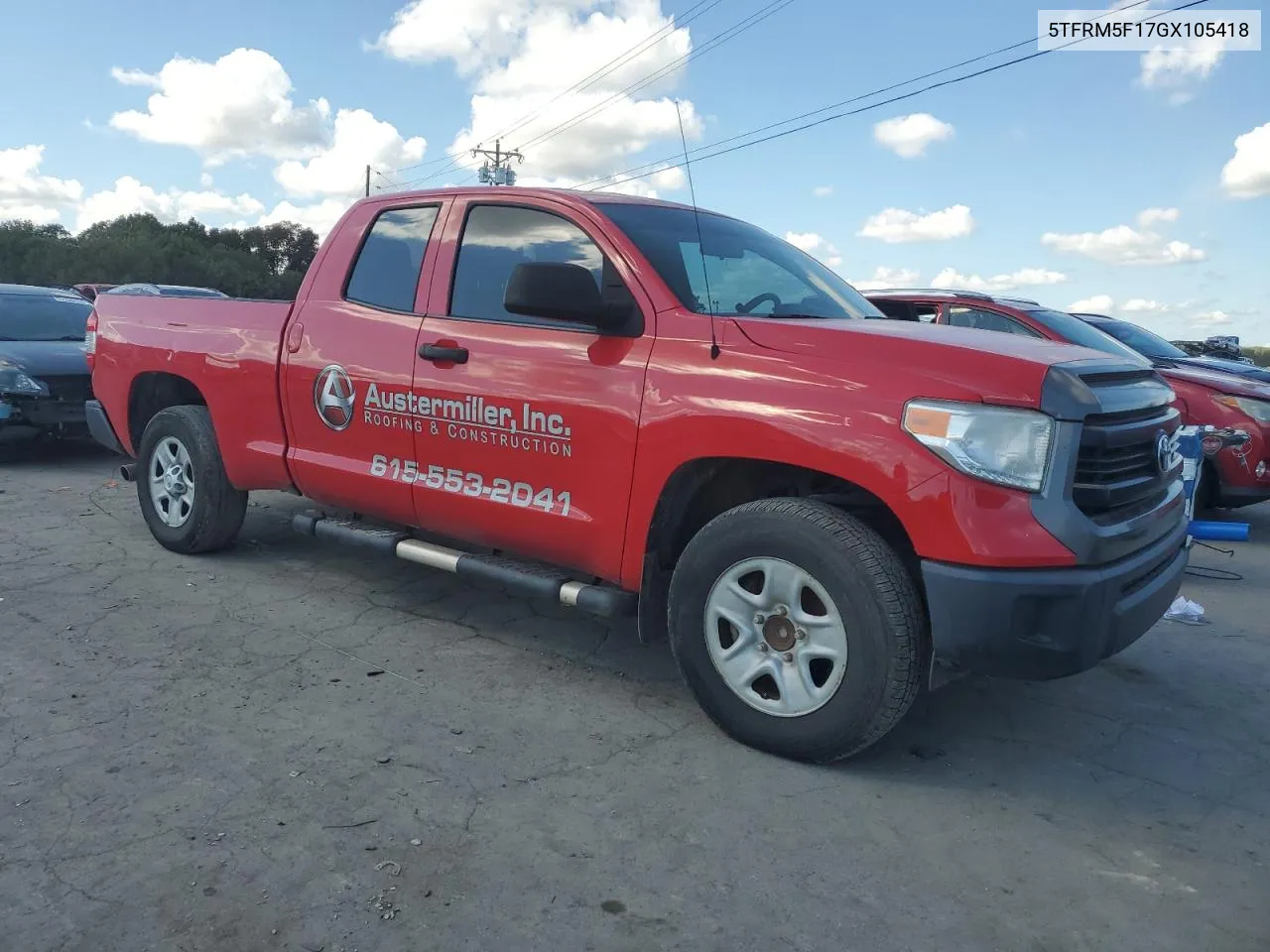 5TFRM5F17GX105418 2016 Toyota Tundra Double Cab Sr