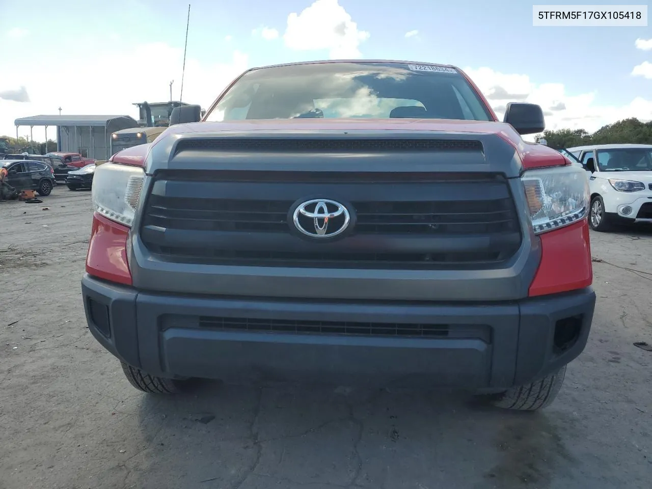 2016 Toyota Tundra Double Cab Sr VIN: 5TFRM5F17GX105418 Lot: 72218634