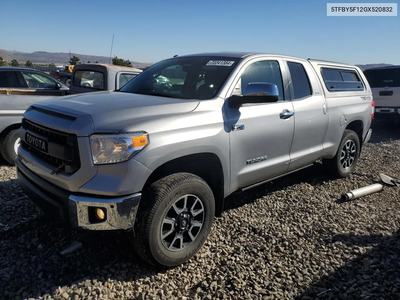 2016 Toyota Tundra Double Cab Limited VIN: 5TFBY5F12GX520832 Lot: 72241384