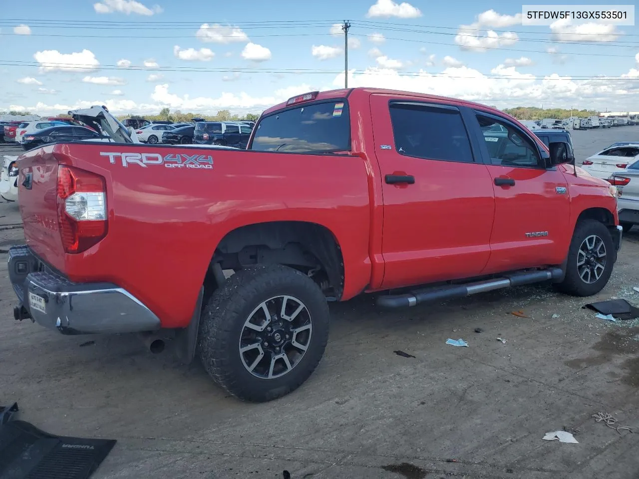 2016 Toyota Tundra Crewmax Sr5 VIN: 5TFDW5F13GX553501 Lot: 72339794