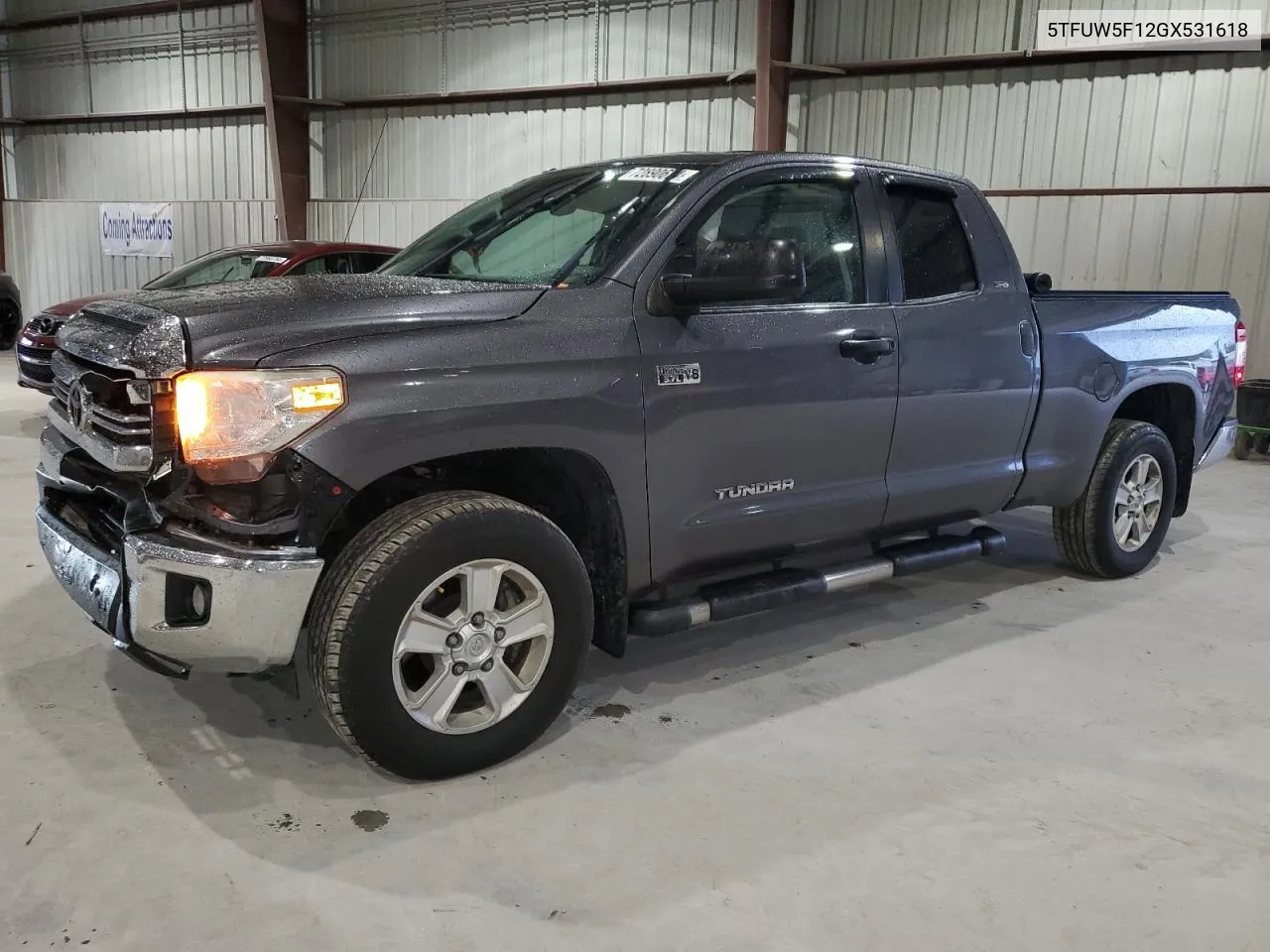 2016 Toyota Tundra Double Cab Sr VIN: 5TFUW5F12GX531618 Lot: 72890674