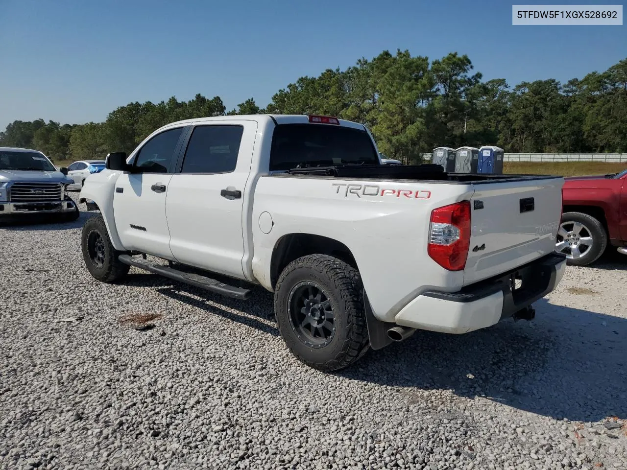 2016 Toyota Tundra Crewmax Sr5 VIN: 5TFDW5F1XGX528692 Lot: 74691574