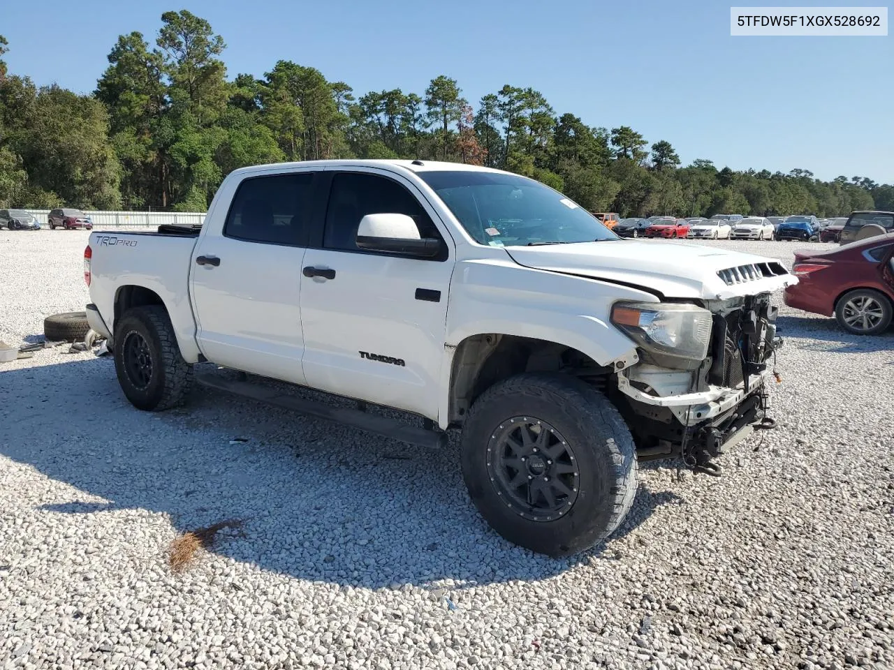 2016 Toyota Tundra Crewmax Sr5 VIN: 5TFDW5F1XGX528692 Lot: 74691574