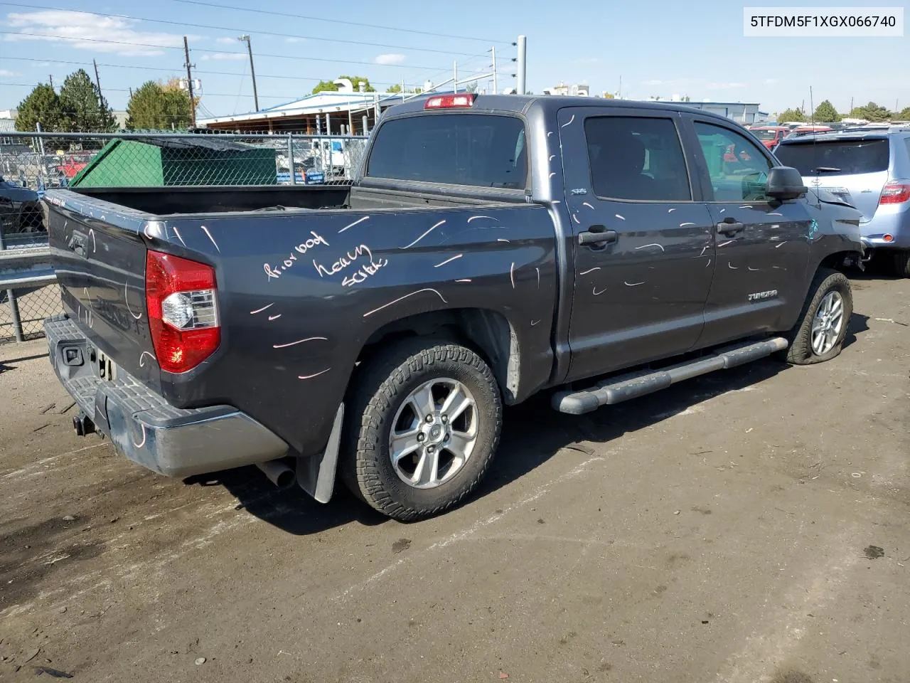 2016 Toyota Tundra Crewmax Sr5 VIN: 5TFDM5F1XGX066740 Lot: 74838224