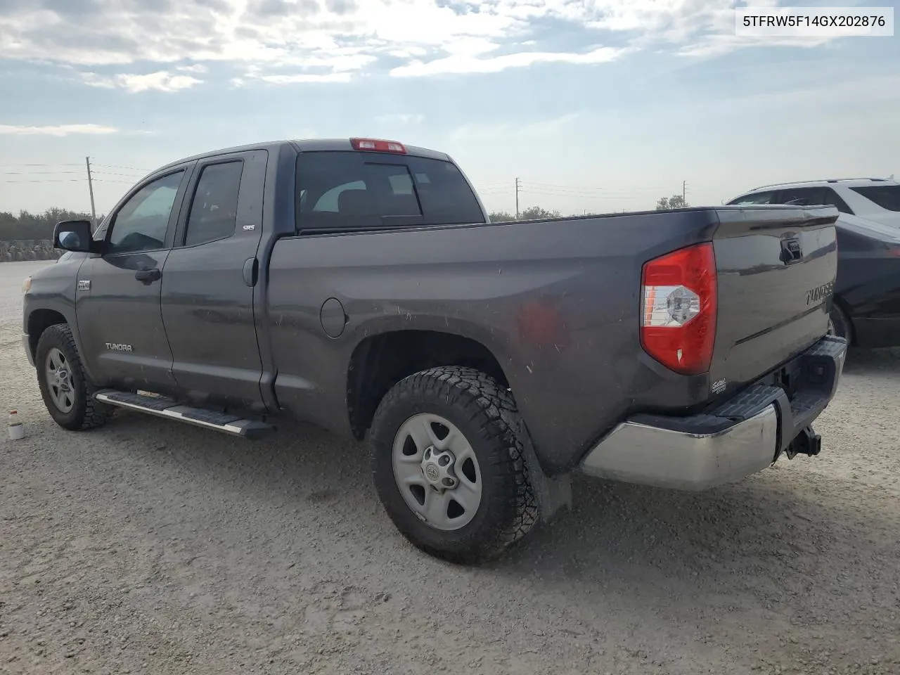 2016 Toyota Tundra Double Cab Sr VIN: 5TFRW5F14GX202876 Lot: 75106214