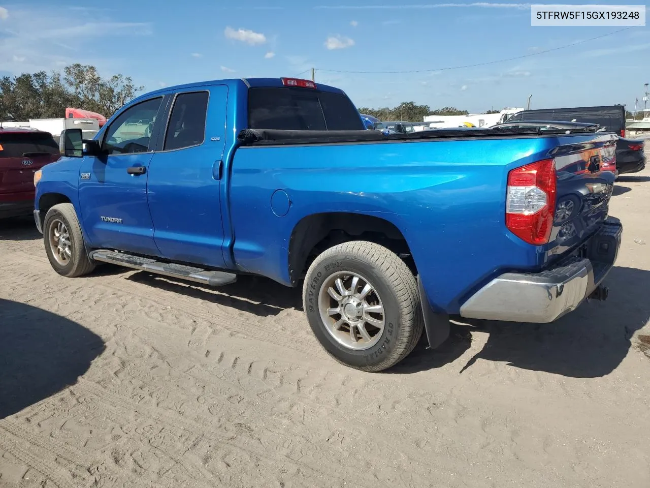 2016 Toyota Tundra Double Cab Sr VIN: 5TFRW5F15GX193248 Lot: 76263334