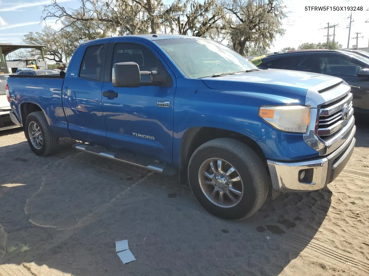 2016 Toyota Tundra Double Cab Sr VIN: 5TFRW5F15GX193248 Lot: 76263334