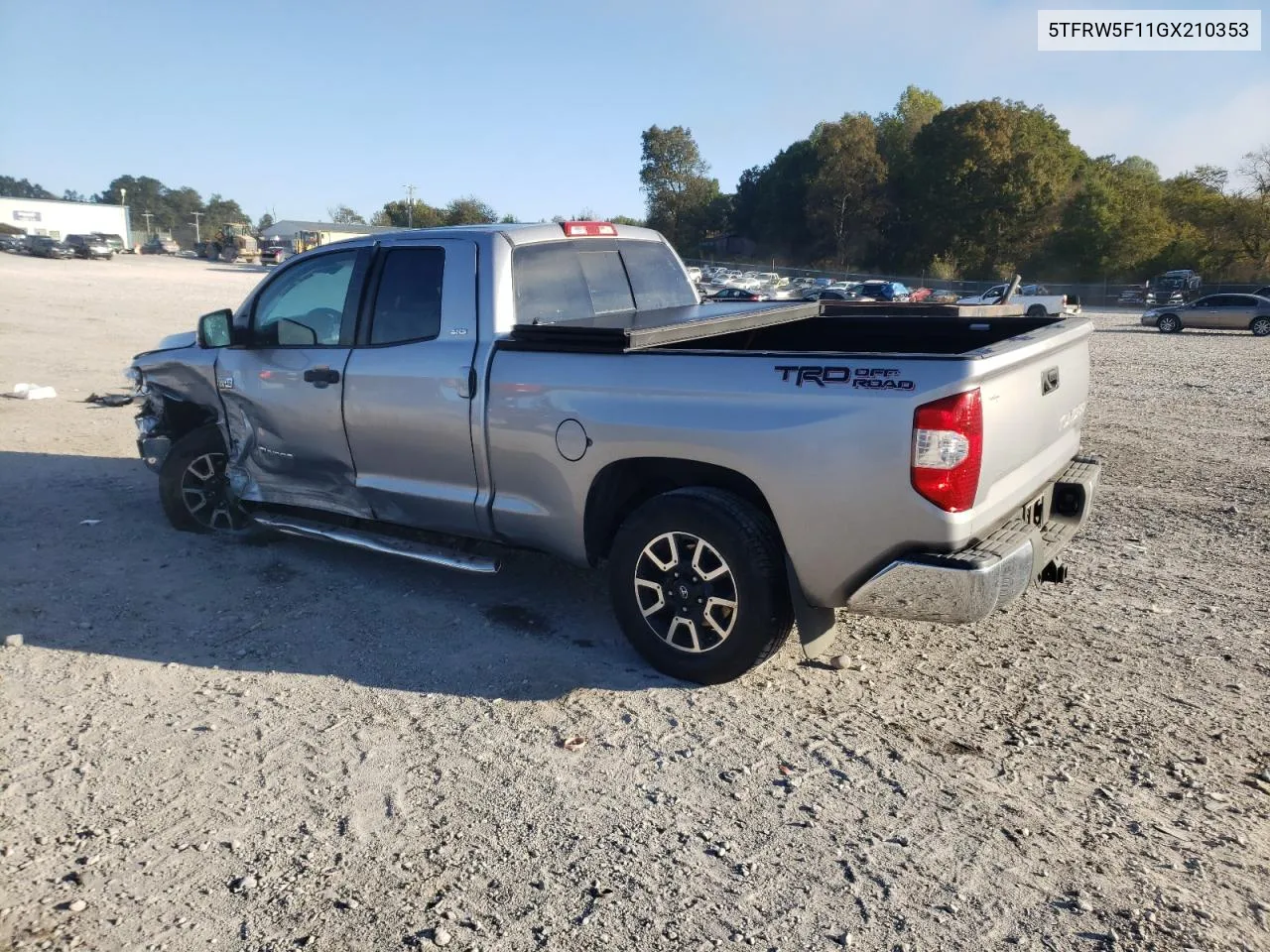 2016 Toyota Tundra Double Cab Sr VIN: 5TFRW5F11GX210353 Lot: 76610864