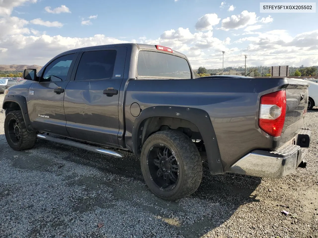 2016 Toyota Tundra Crewmax Sr5 VIN: 5TFEY5F1XGX205502 Lot: 76859784