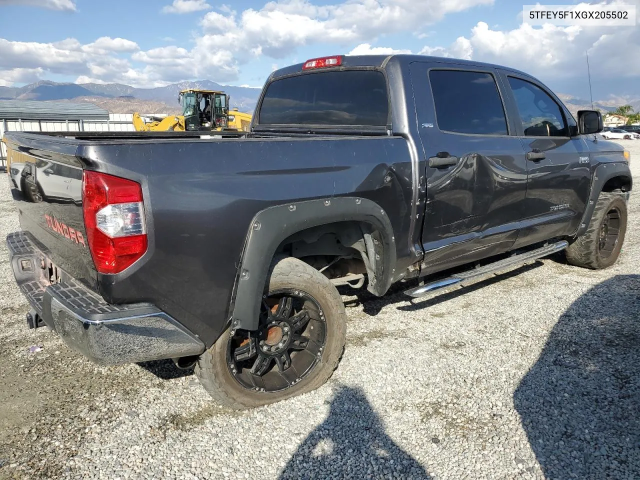 2016 Toyota Tundra Crewmax Sr5 VIN: 5TFEY5F1XGX205502 Lot: 76859784