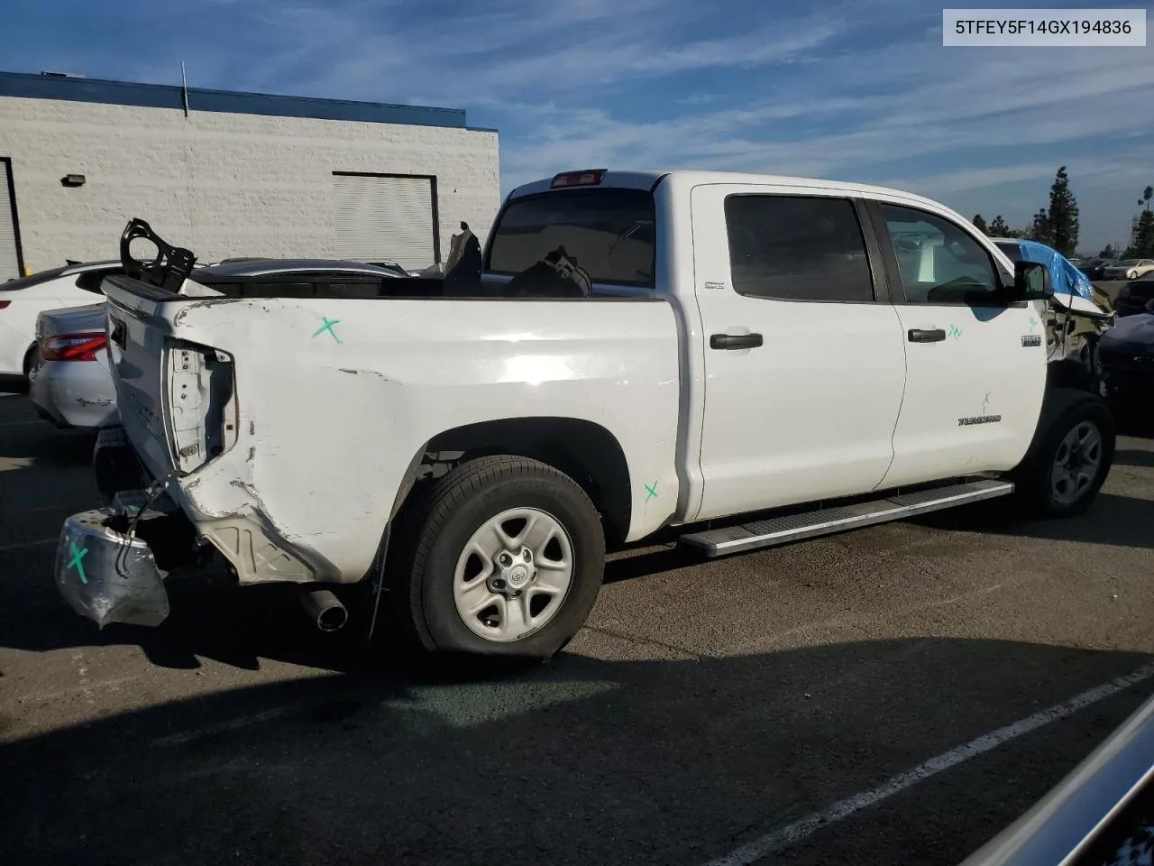 2016 Toyota Tundra Crewmax Sr5 VIN: 5TFEY5F14GX194836 Lot: 76938194