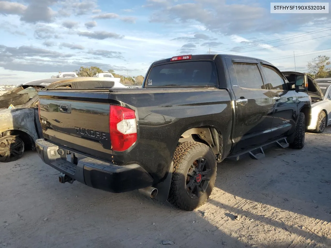 2016 Toyota Tundra Crewmax Limited VIN: 5TFHY5F19GX532034 Lot: 77064894