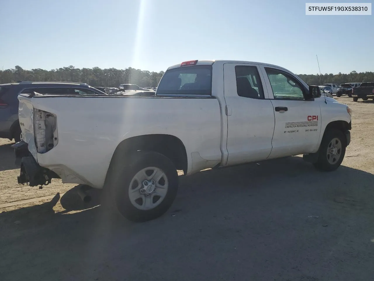 5TFUW5F19GX538310 2016 Toyota Tundra Double Cab Sr