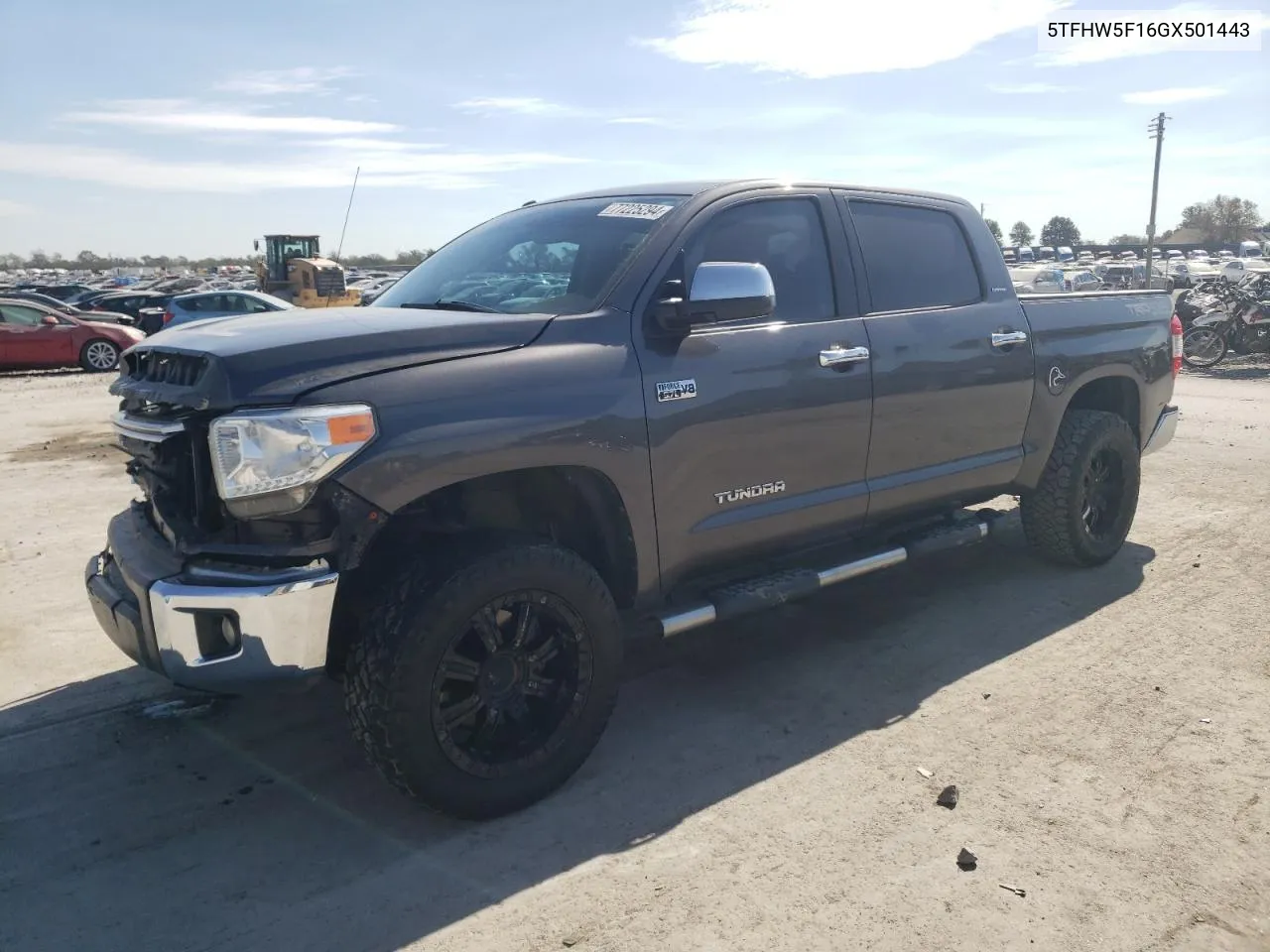 2016 Toyota Tundra Crewmax Limited VIN: 5TFHW5F16GX501443 Lot: 77225294