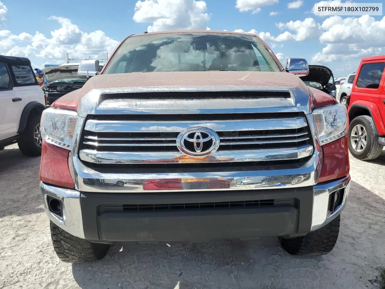 2016 Toyota Tundra Double Cab Sr VIN: 5TFRM5F18GX102799 Lot: 77982664