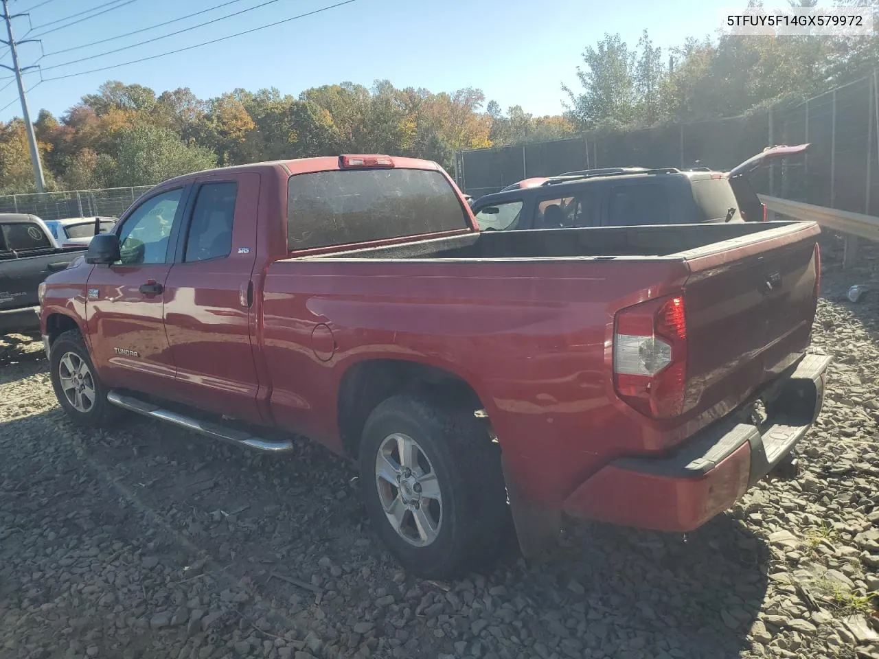 2016 Toyota Tundra Double Cab Sr VIN: 5TFUY5F14GX579972 Lot: 78010134