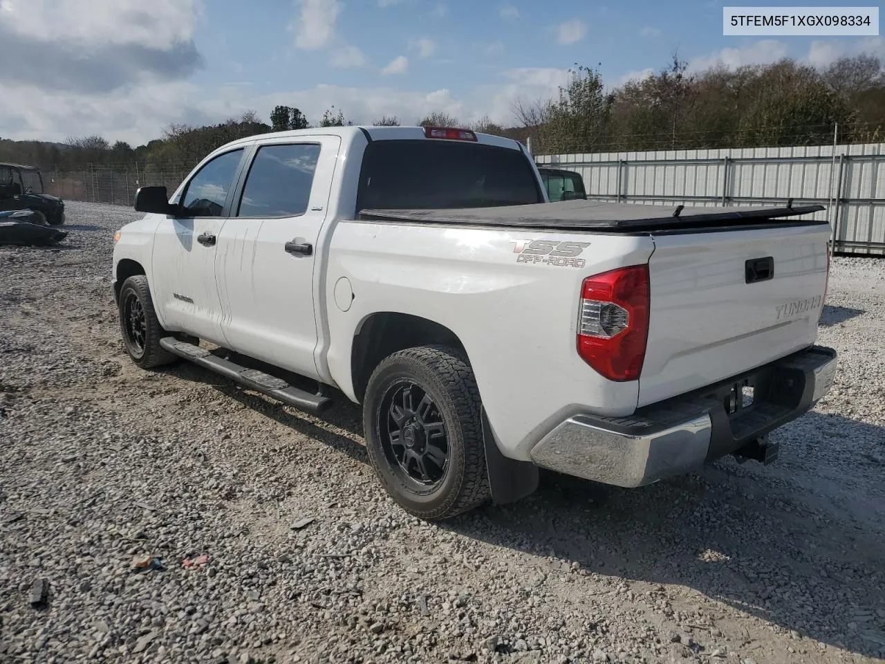 2016 Toyota Tundra Crewmax Sr5 VIN: 5TFEM5F1XGX098334 Lot: 78537214