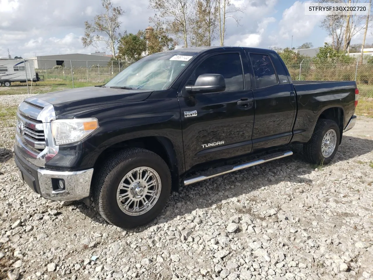 2016 Toyota Tundra Double Cab Sr VIN: 5TFRY5F13GX202720 Lot: 78991144