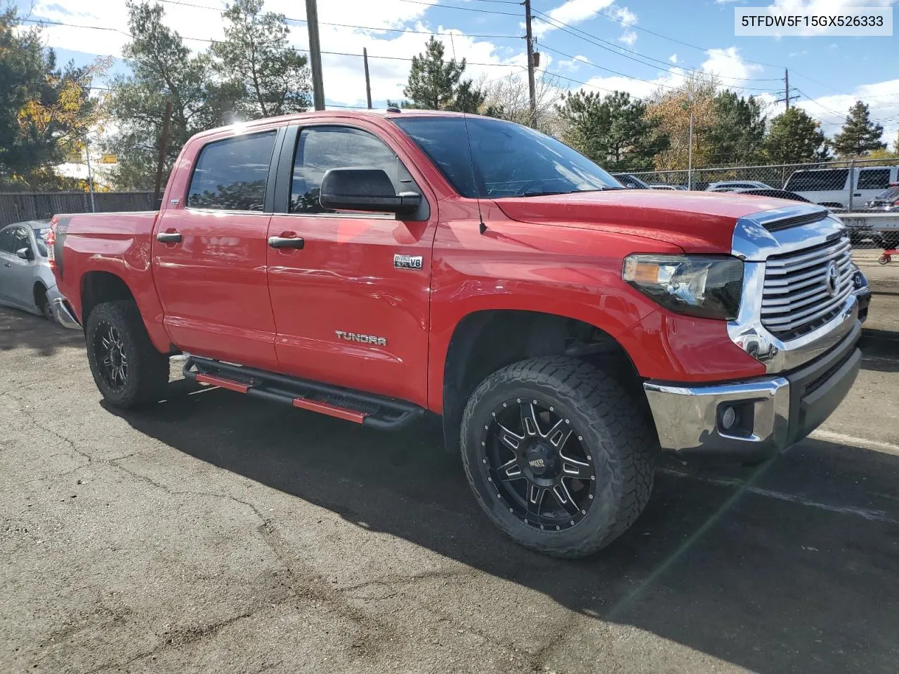 2016 Toyota Tundra Crewmax Sr5 VIN: 5TFDW5F15GX526333 Lot: 79694564