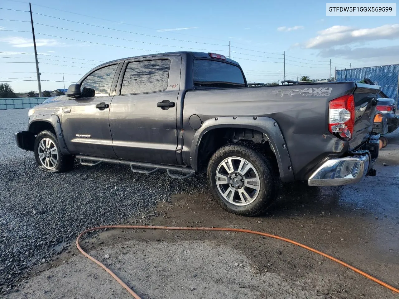 2016 Toyota Tundra Crewmax Sr5 VIN: 5TFDW5F15GX569599 Lot: 80737654