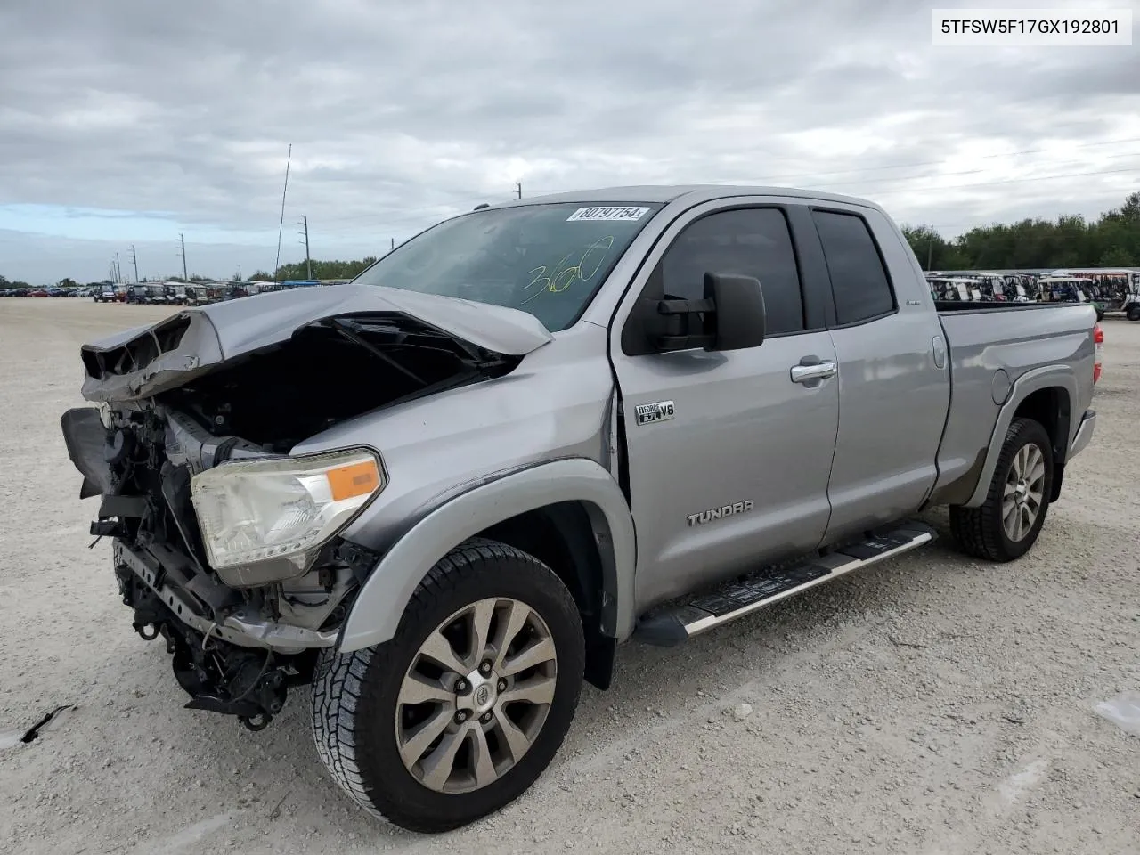 2016 Toyota Tundra Double Cab Limited VIN: 5TFSW5F17GX192801 Lot: 80797754