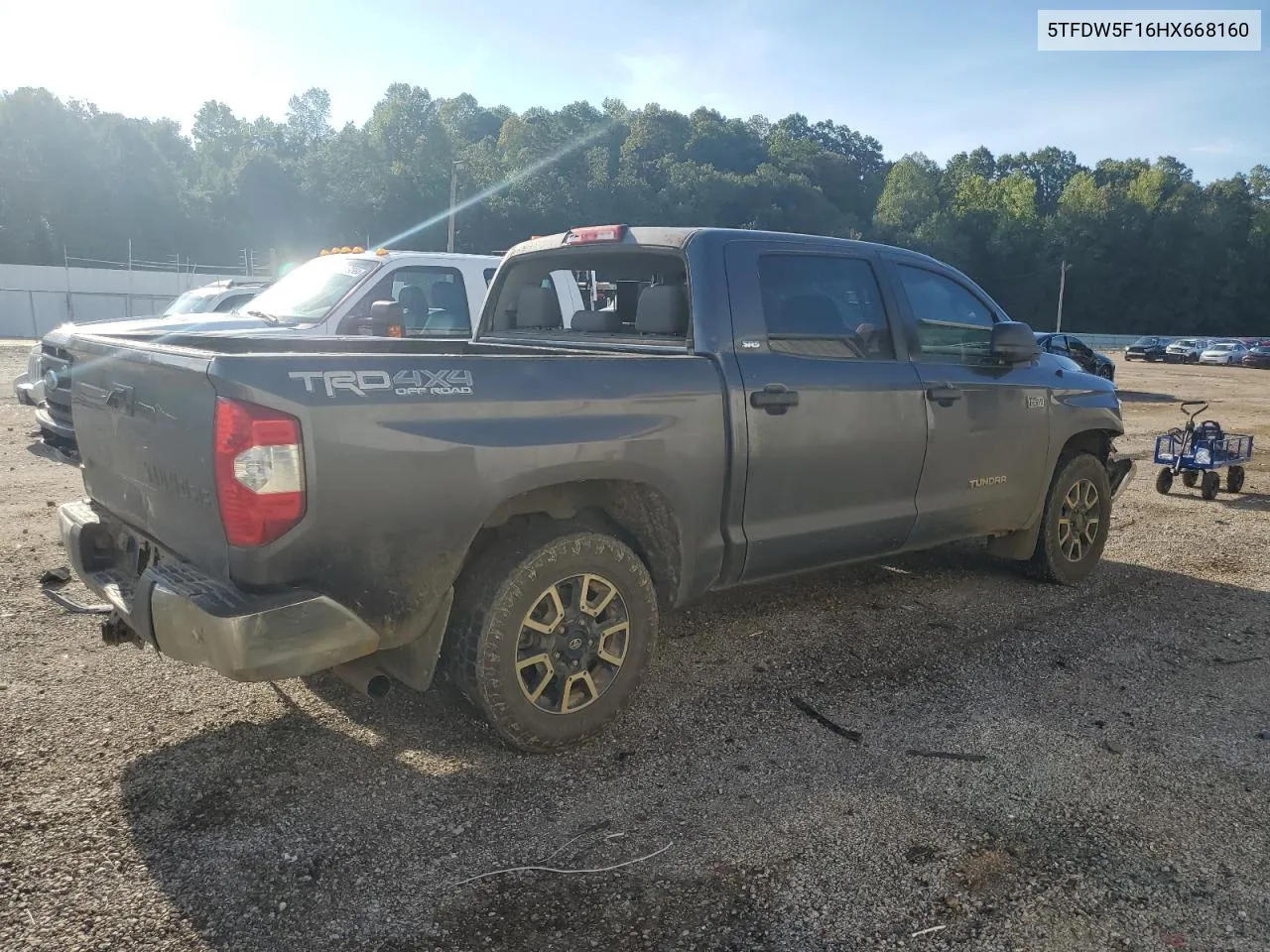 2017 Toyota Tundra Crewmax Sr5 VIN: 5TFDW5F16HX668160 Lot: 69581454